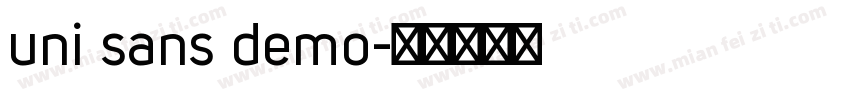uni sans demo字体转换